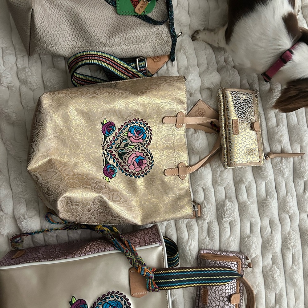 Gold Embroidered Women's Bag
